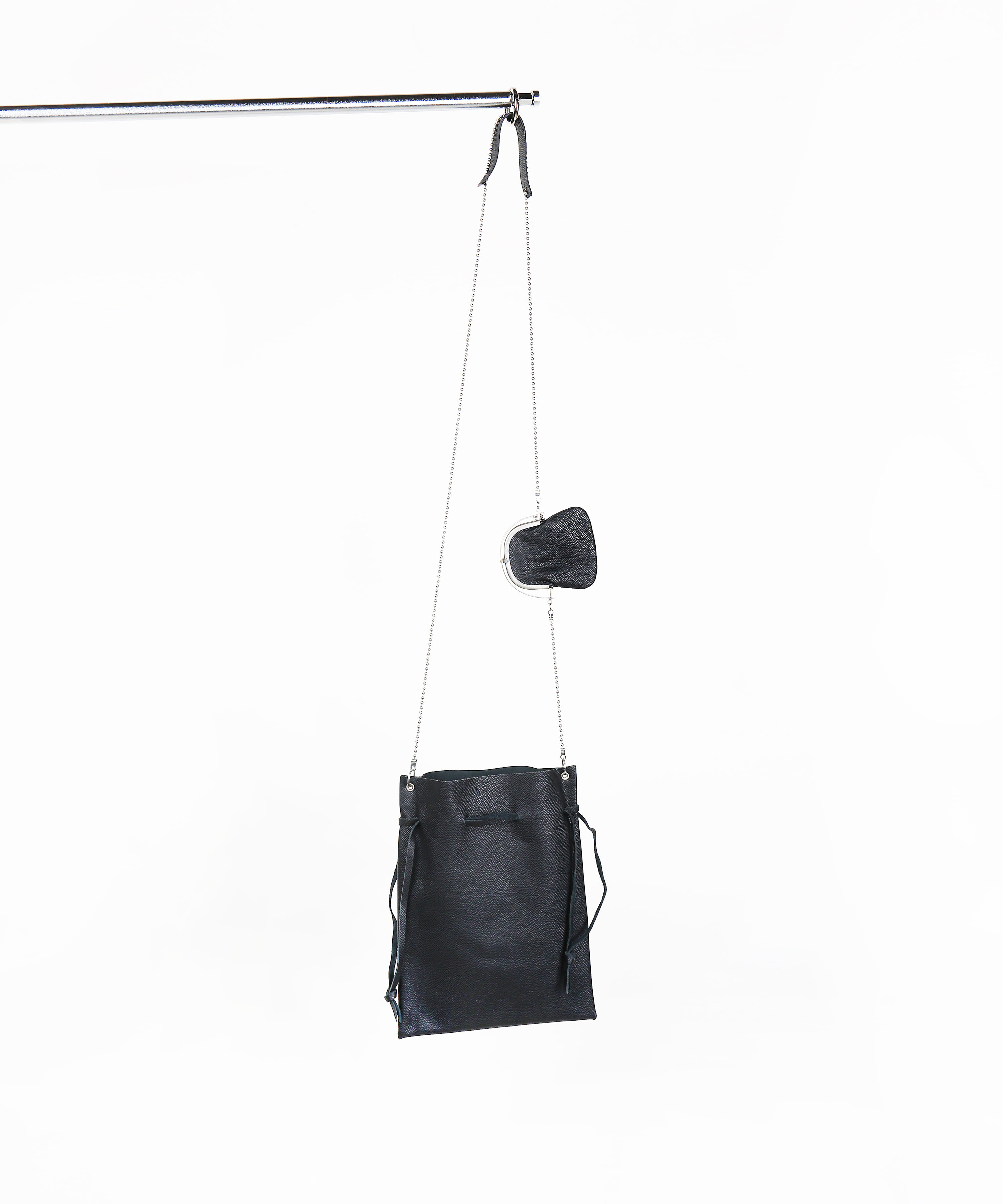 ODD - FRAME PURSE WITH POUCH BLACK
