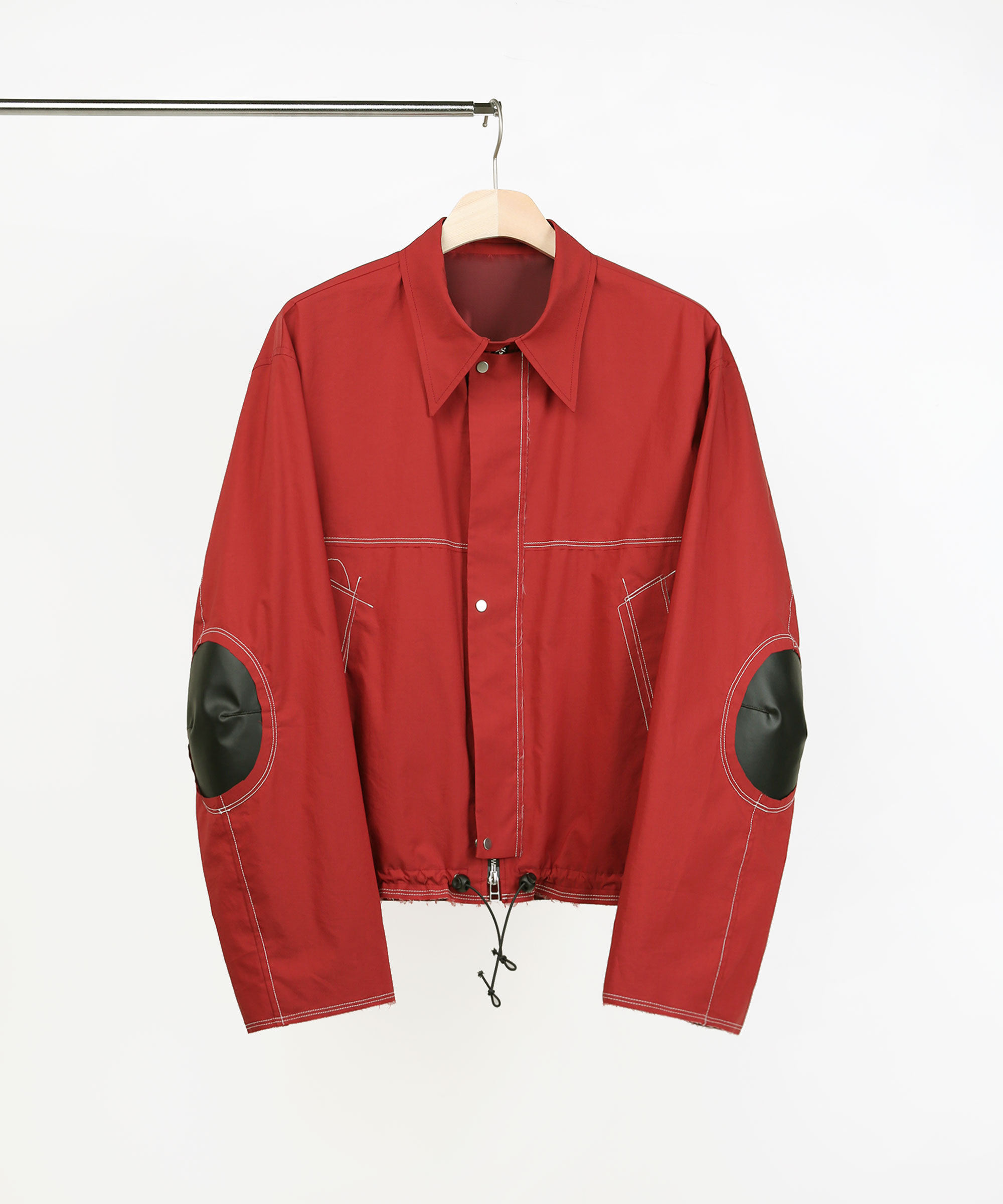 ELBOW PATCH STITCH BLOUSON RED