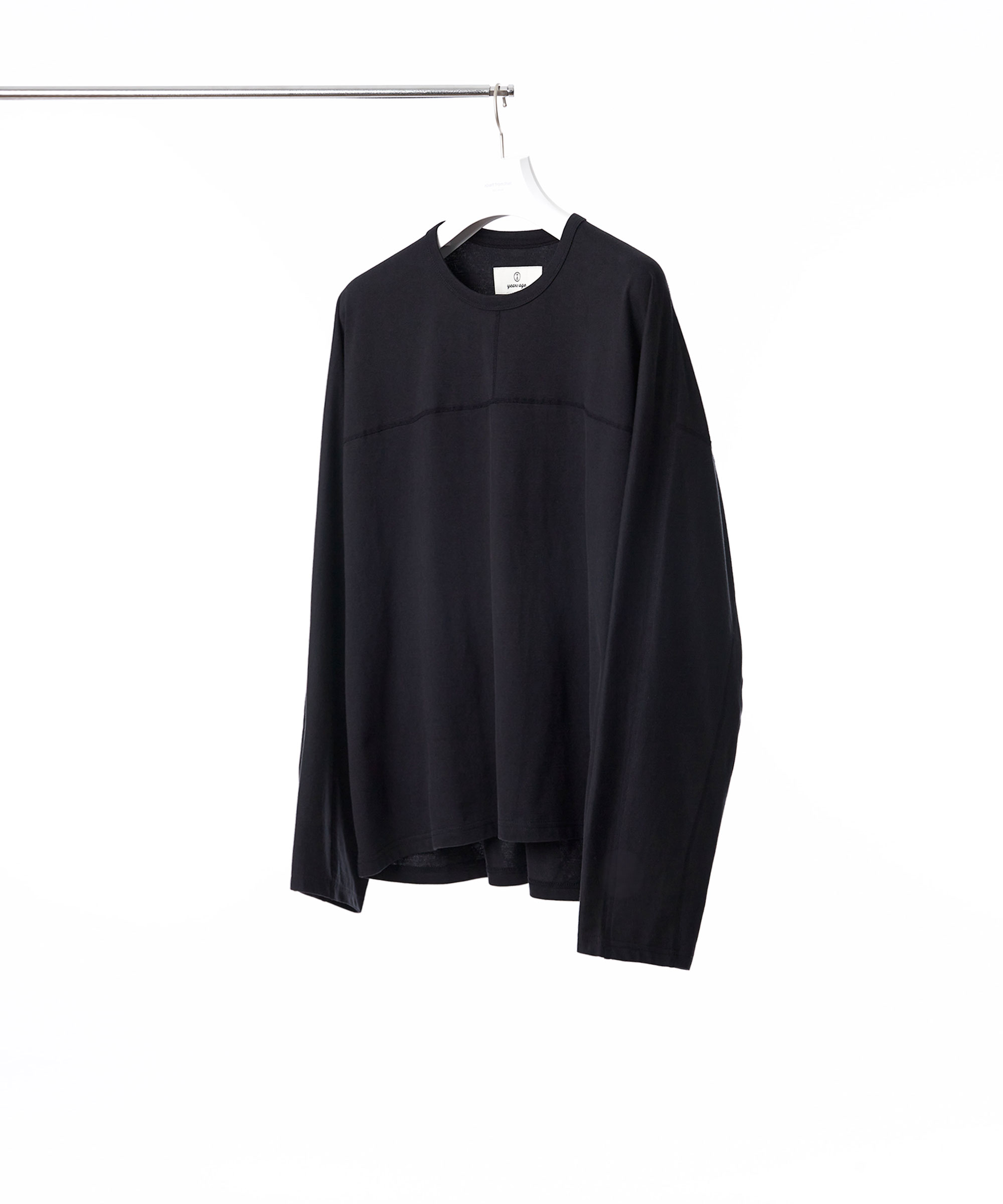 BLACK OVERSIZED COTTON PULLOVER SHIRTS