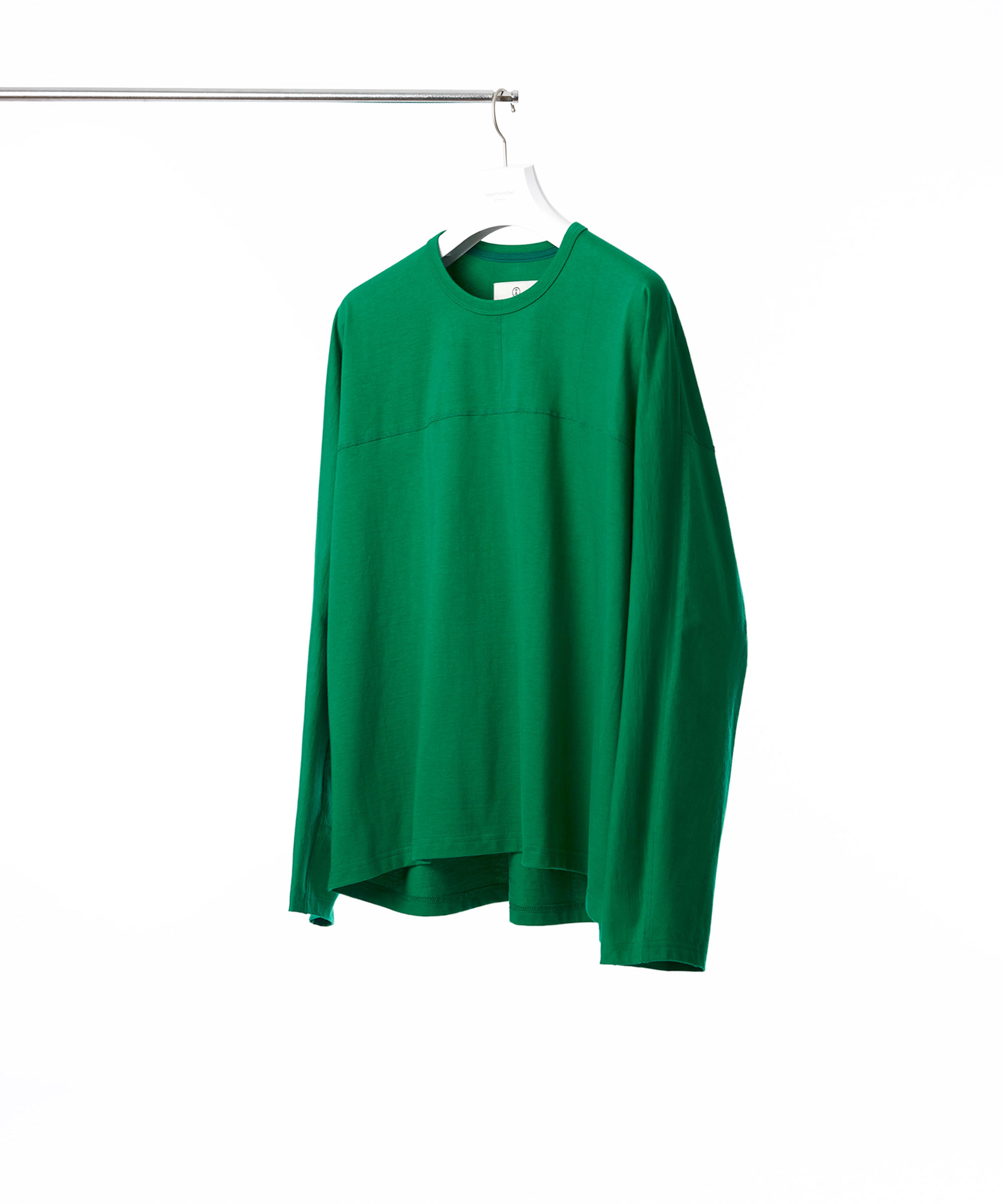 GREEN OVERSIZED COTTON PULLOVER SHIRTS