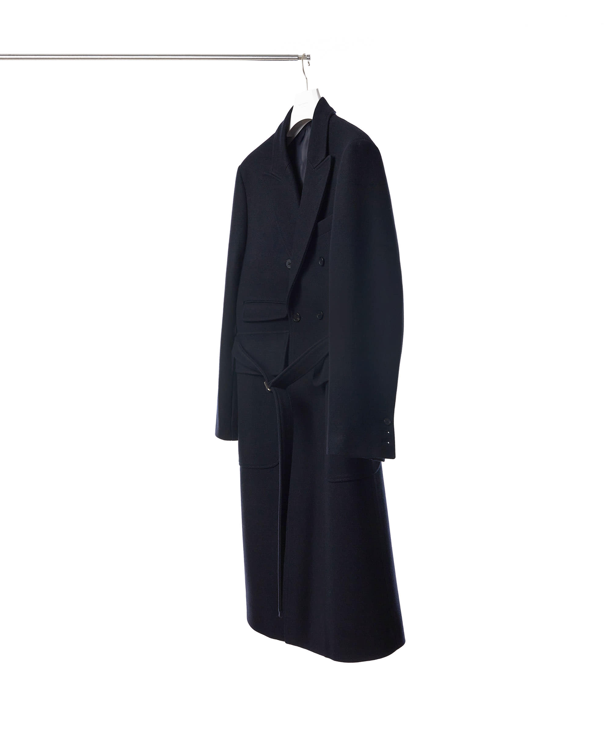 DARK NAVY TIMELEAP DOUBLE BREASTED COAT 01-4