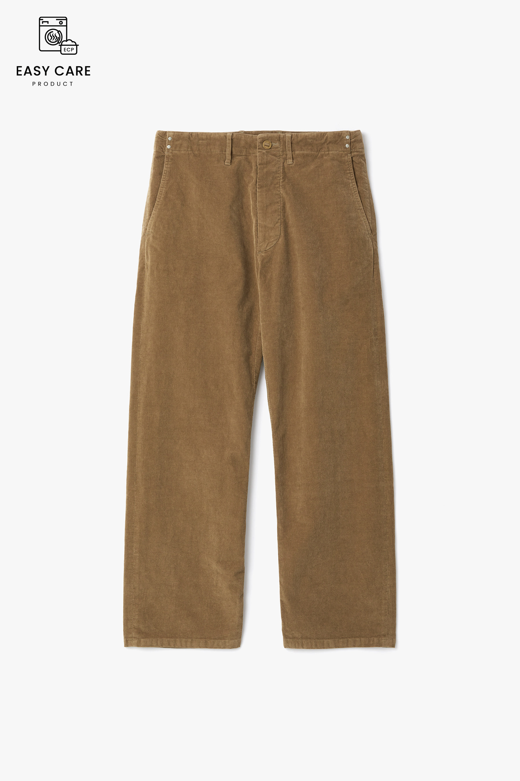 FRENCH BEIGE 21W WASHED CORDUROY WORK PANTS (ECP GARMENT PROCESS)