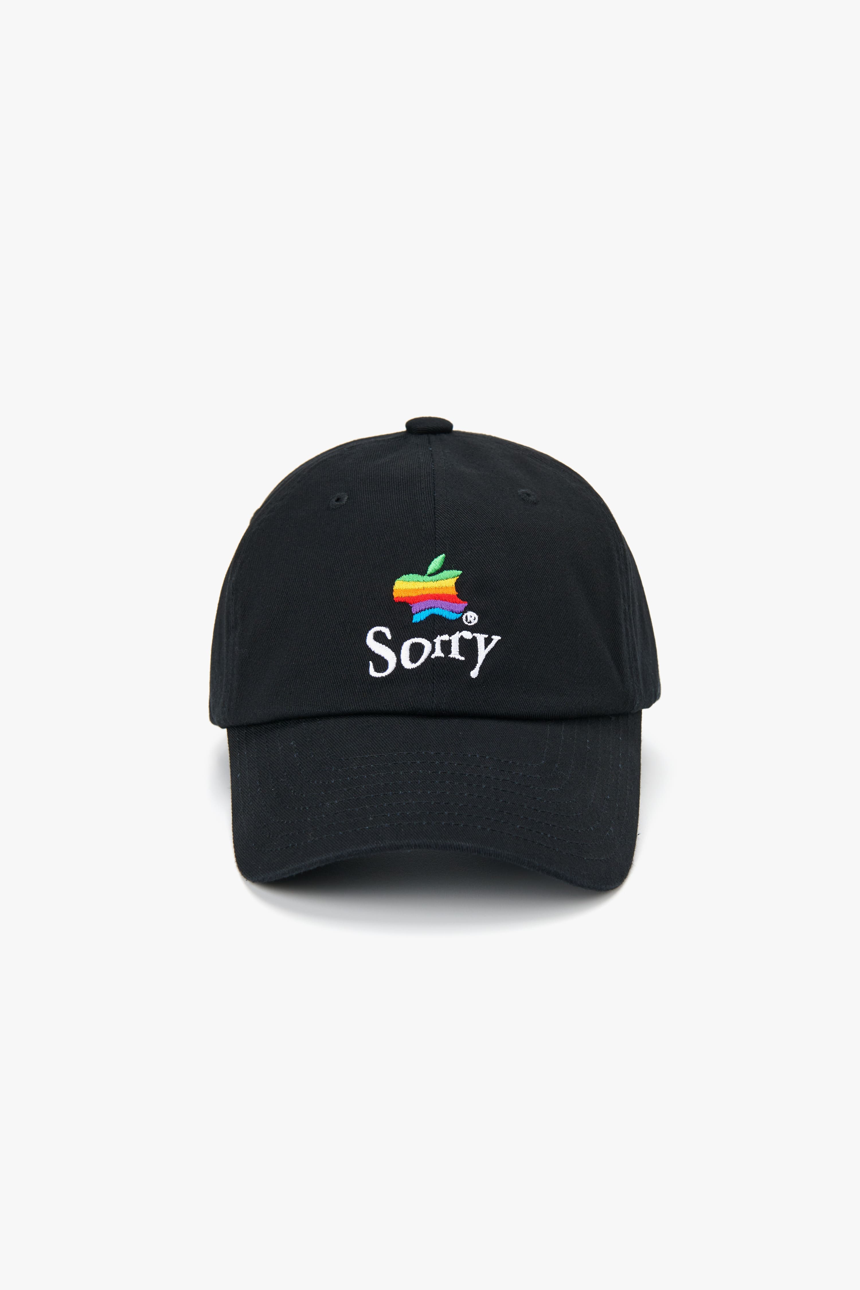 BLACK SORRY EMBROIDERY BALL CAP
