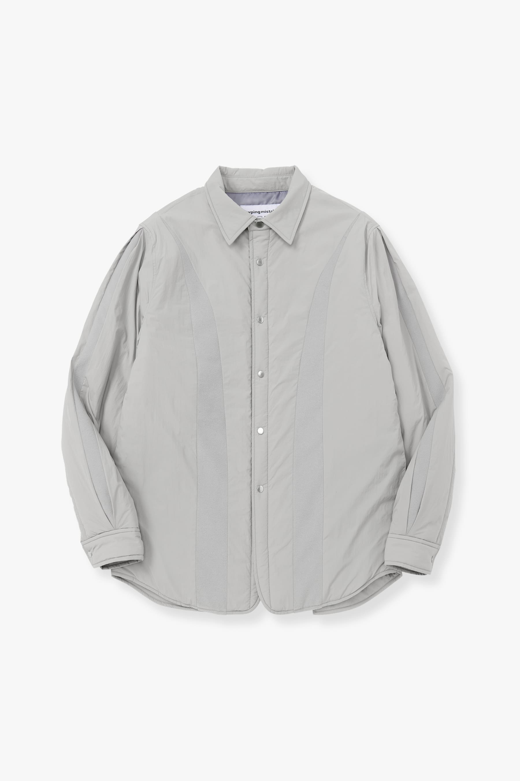 GREY PADDED SECTIONED SHIRTS JUMPER