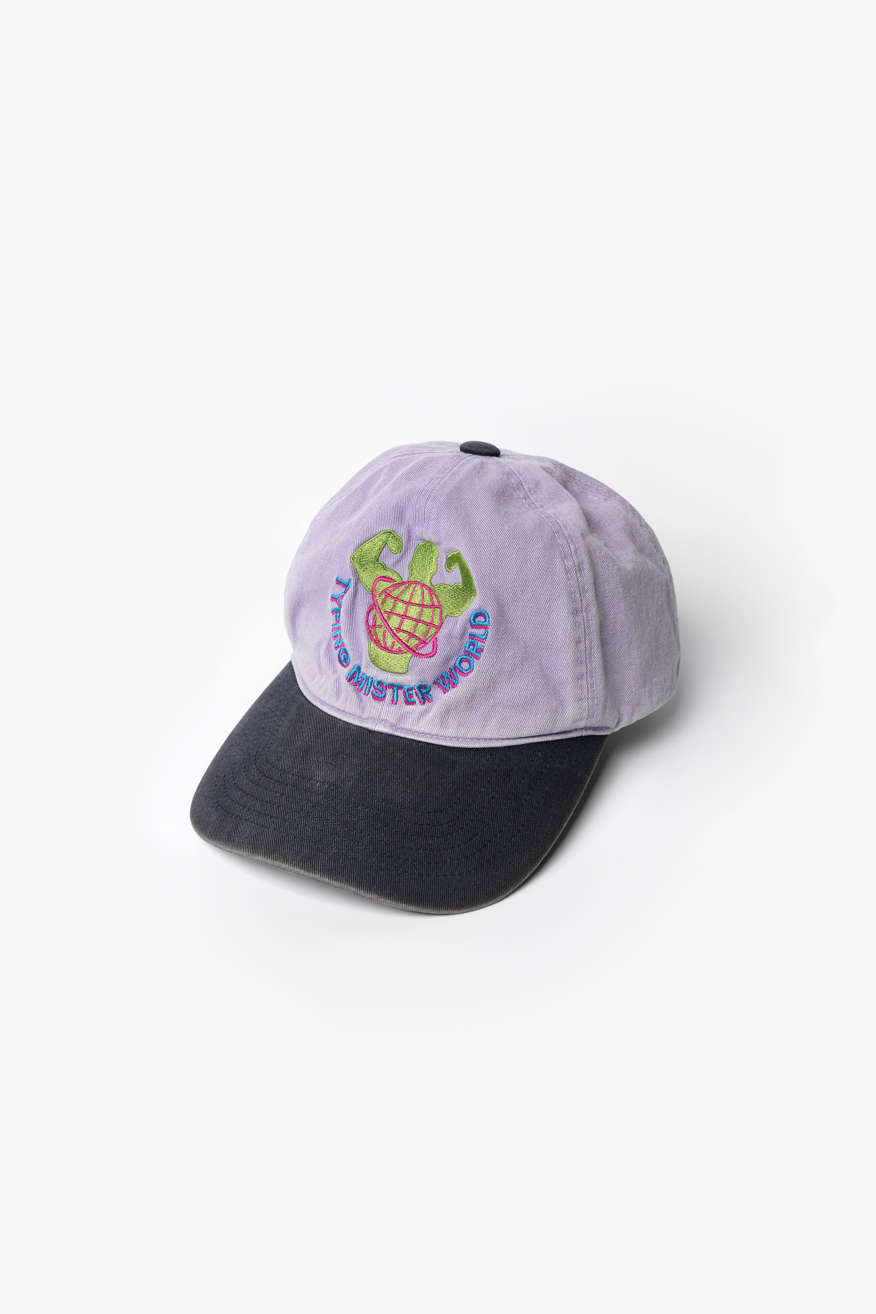 DUSTY LAVENDER/NAVY 80-90’S VNTG CAP (1990’S MUSCULAR GRAPHIC PARODY)