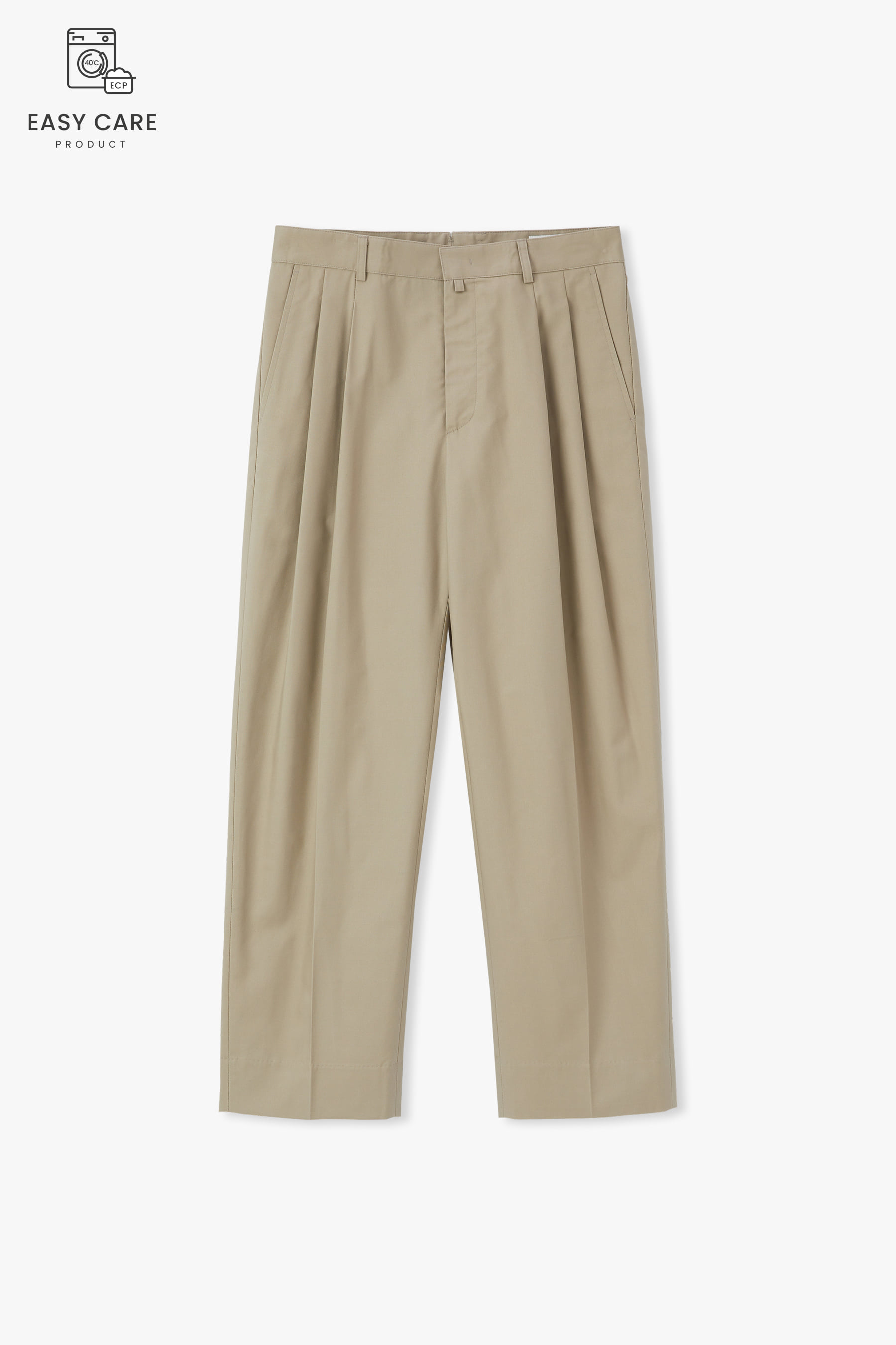 OYSTER R-802 TWO TUCK TAPERED COTTON DRILL CHINO PANTS (ECP GARMENT PROCESS ONLY MACHINE)