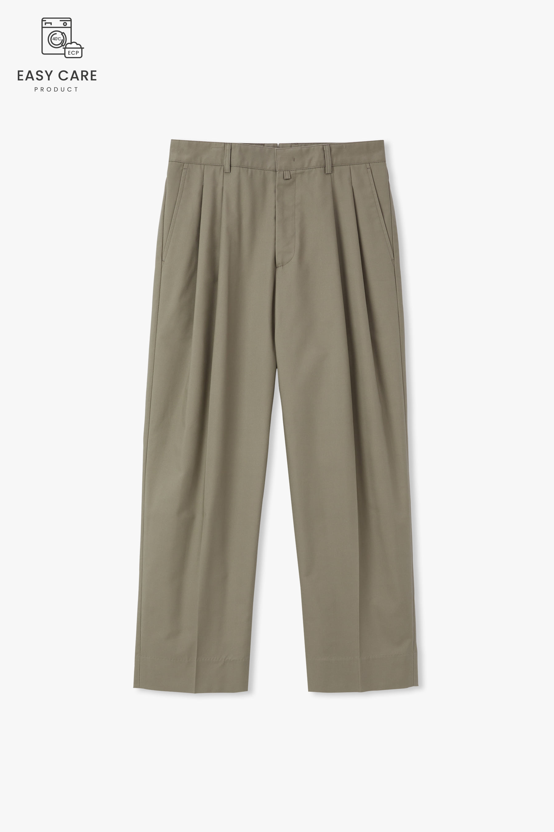 HAZEL WOOD R-802 TWO TUCK TAPERED COTTON DRILL CHINO PANTS (ECP GARMENT PROCESS ONLY MACHINE)