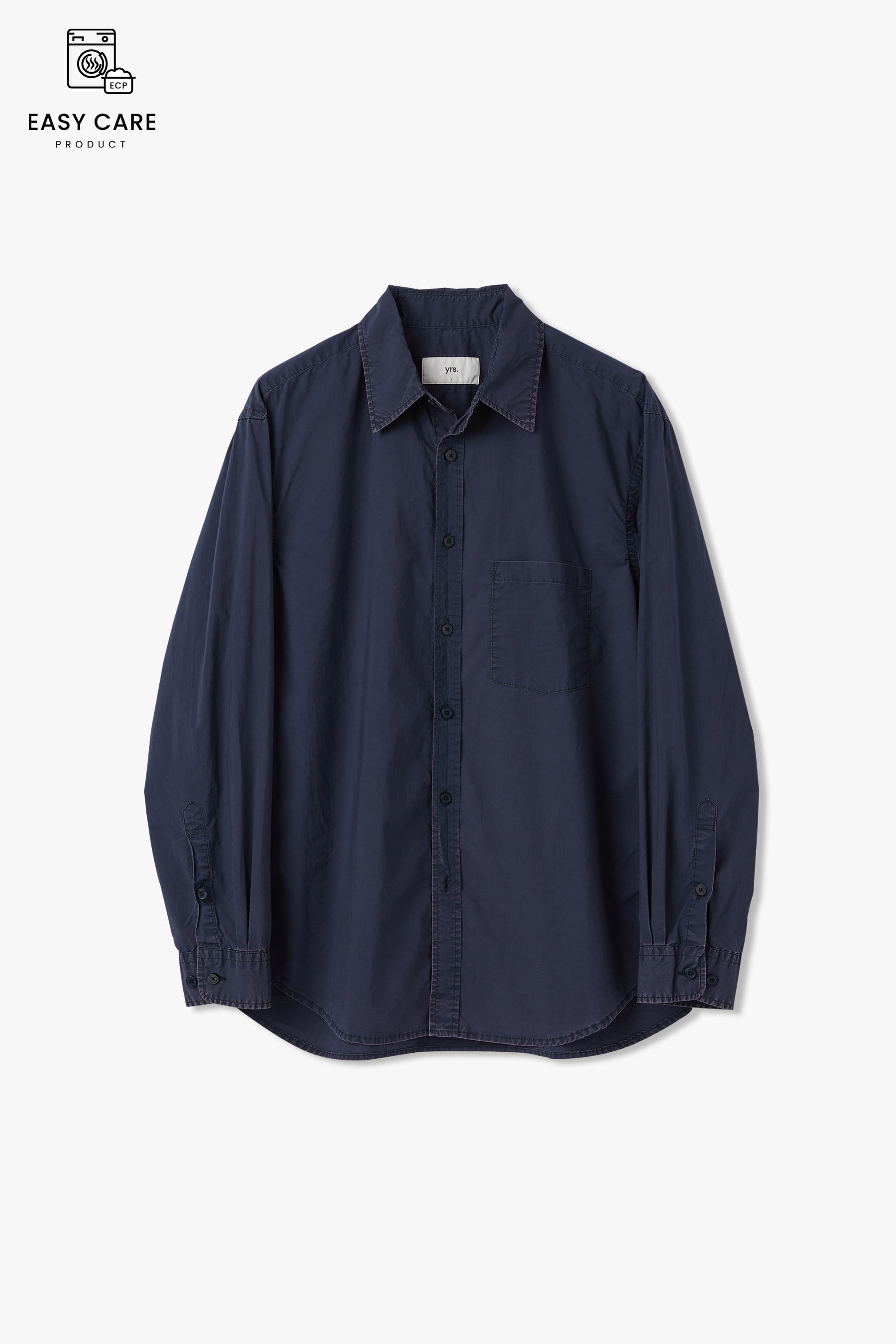 [PO 10/5 순차발송] DUSTY NAVY YRS POIKA 1980&#039;S VNTG WASHED SHIRTS CLASSIC FIT (ECP GARMENT PROCESS)