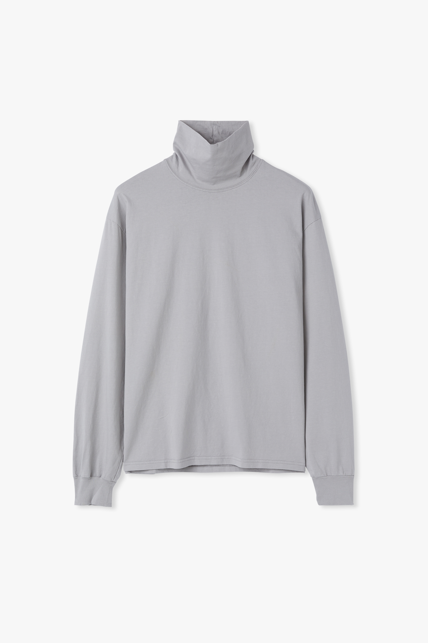 DUSTY GRAY WASHED MOCK NECK T (ECP GARMENT PROCESS)