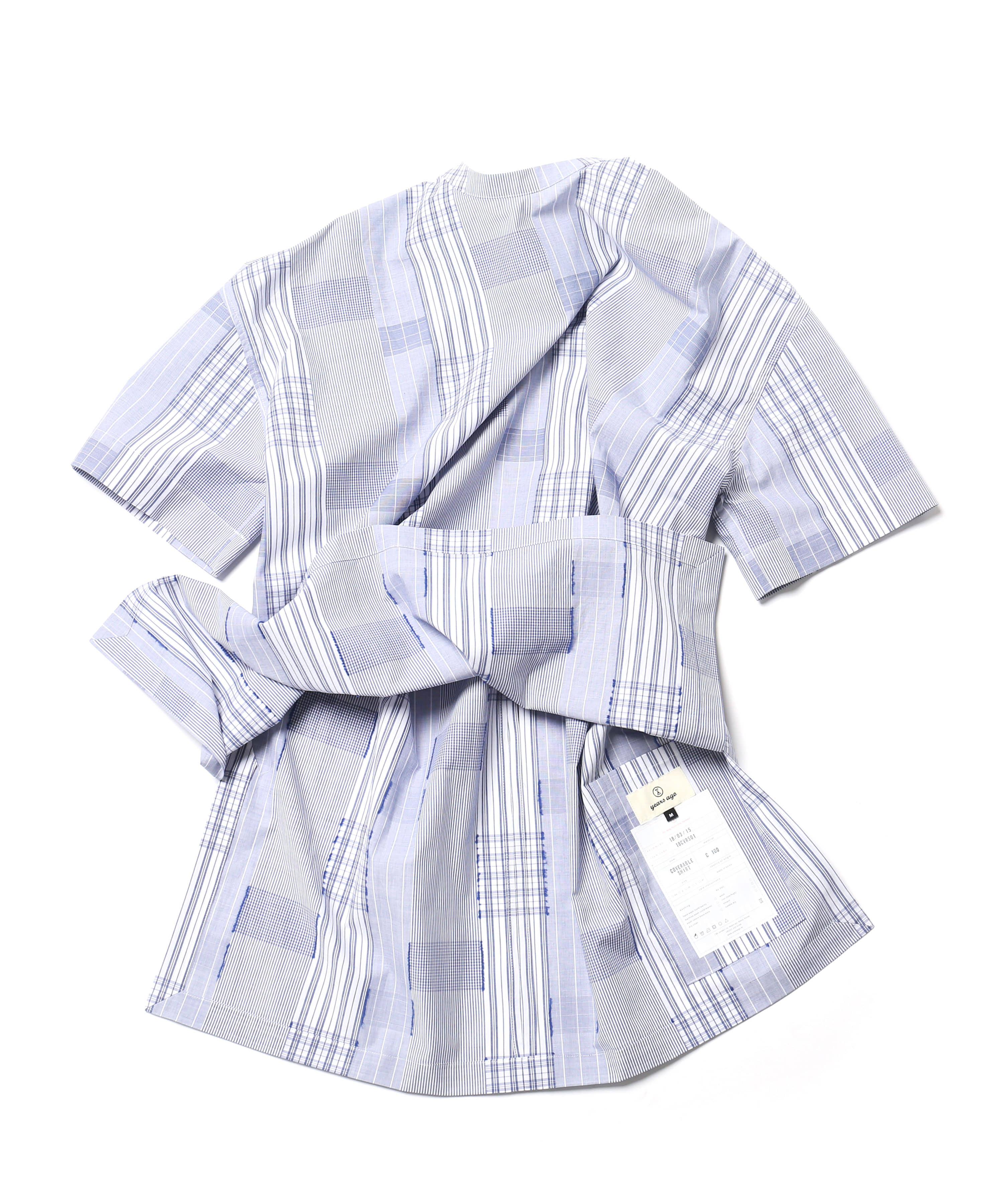 BLUE CHECK COVERABLE TUNIC SHIRTS
