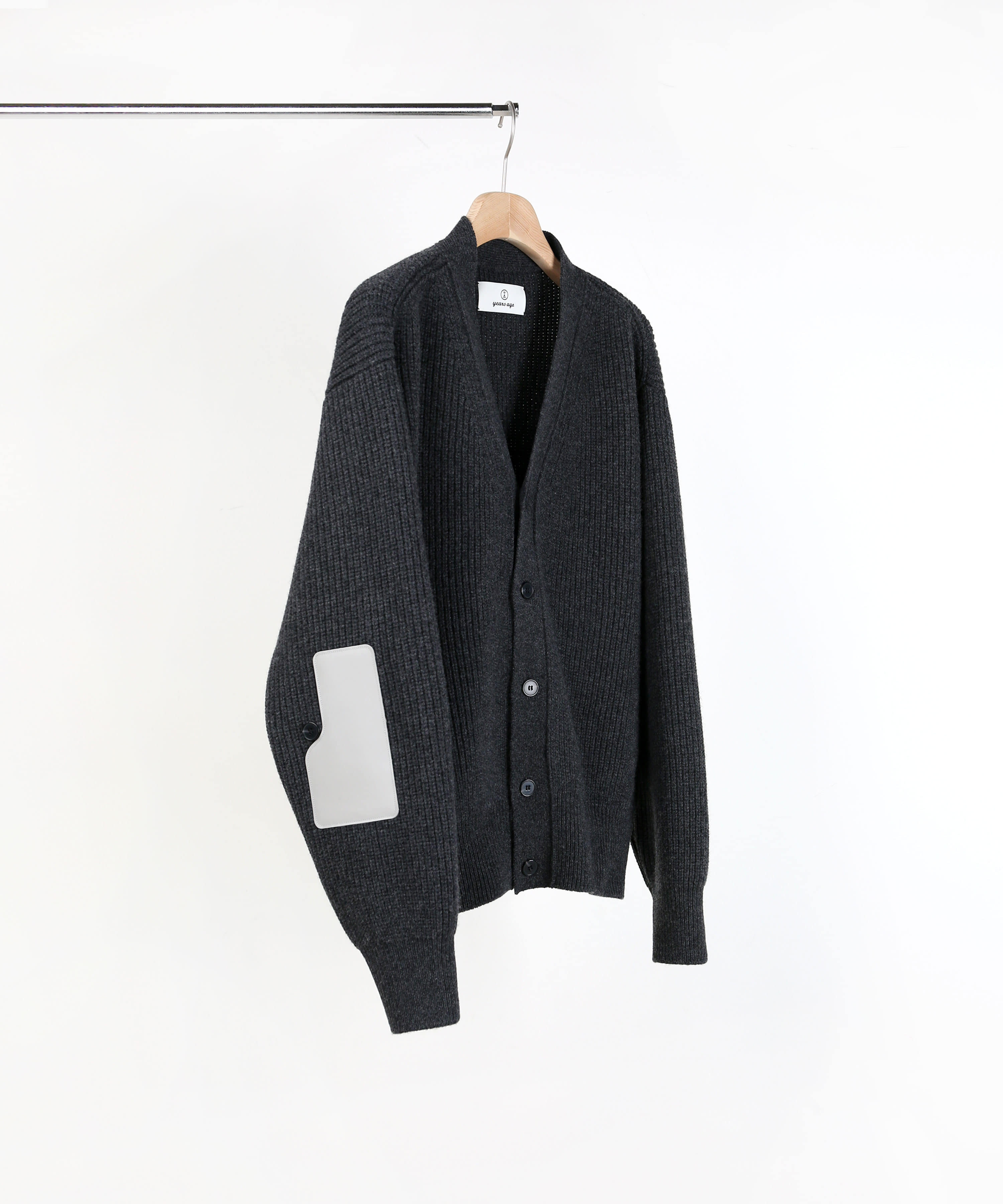 CHARCOAL ROVER WOOL CARDIGAN 01-2