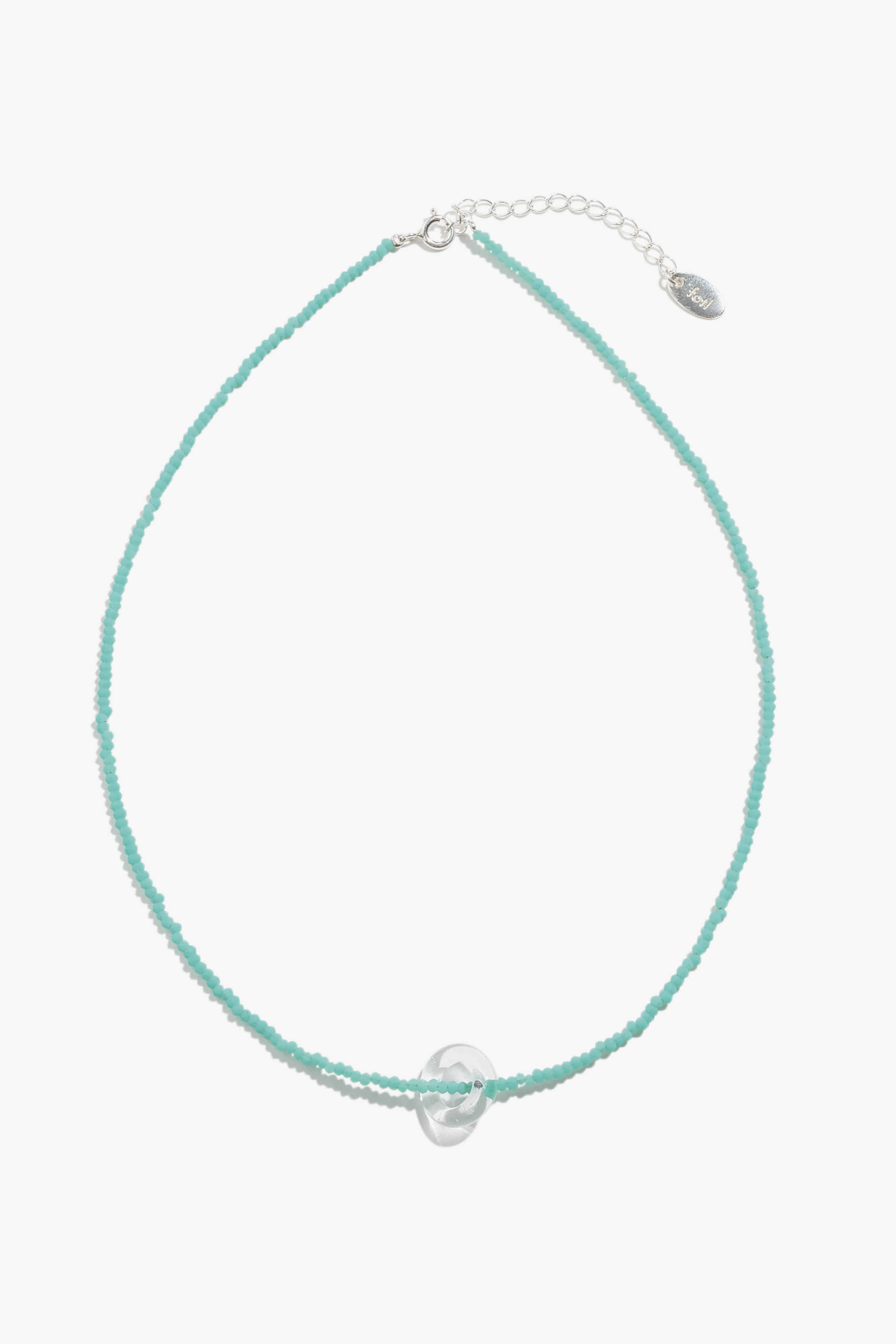 [EXCLUSIVE] MINT/CLEAR MINIMAL NECKLACE