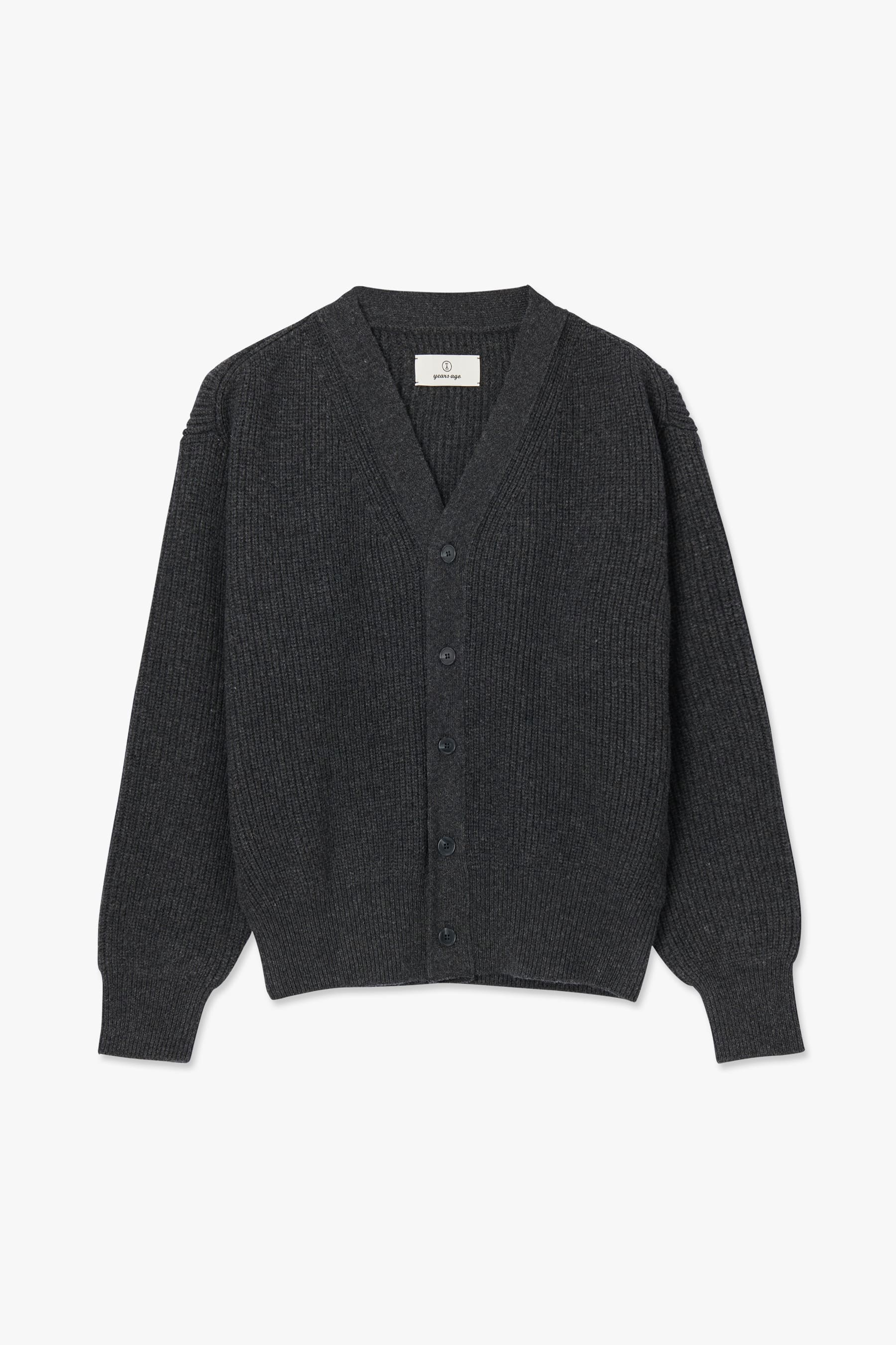 CHARCOAL ROVER WOOL CARDIGAN 01-2