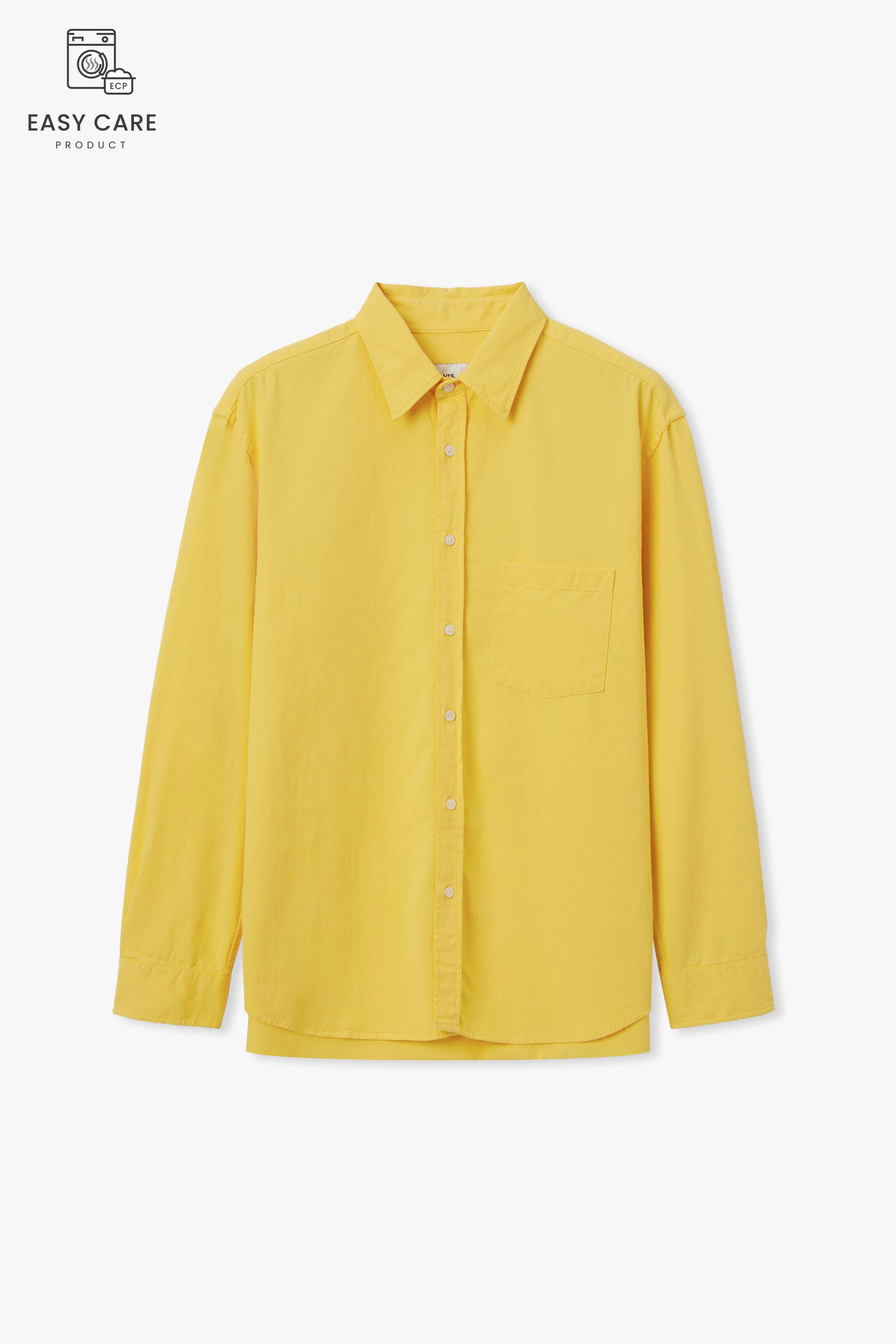 YELLOW DUSTY YRS POIKA COTTON DRILL WASHED SHIRTS CLASSIC FIT (ECP GARMENT PROCESS)