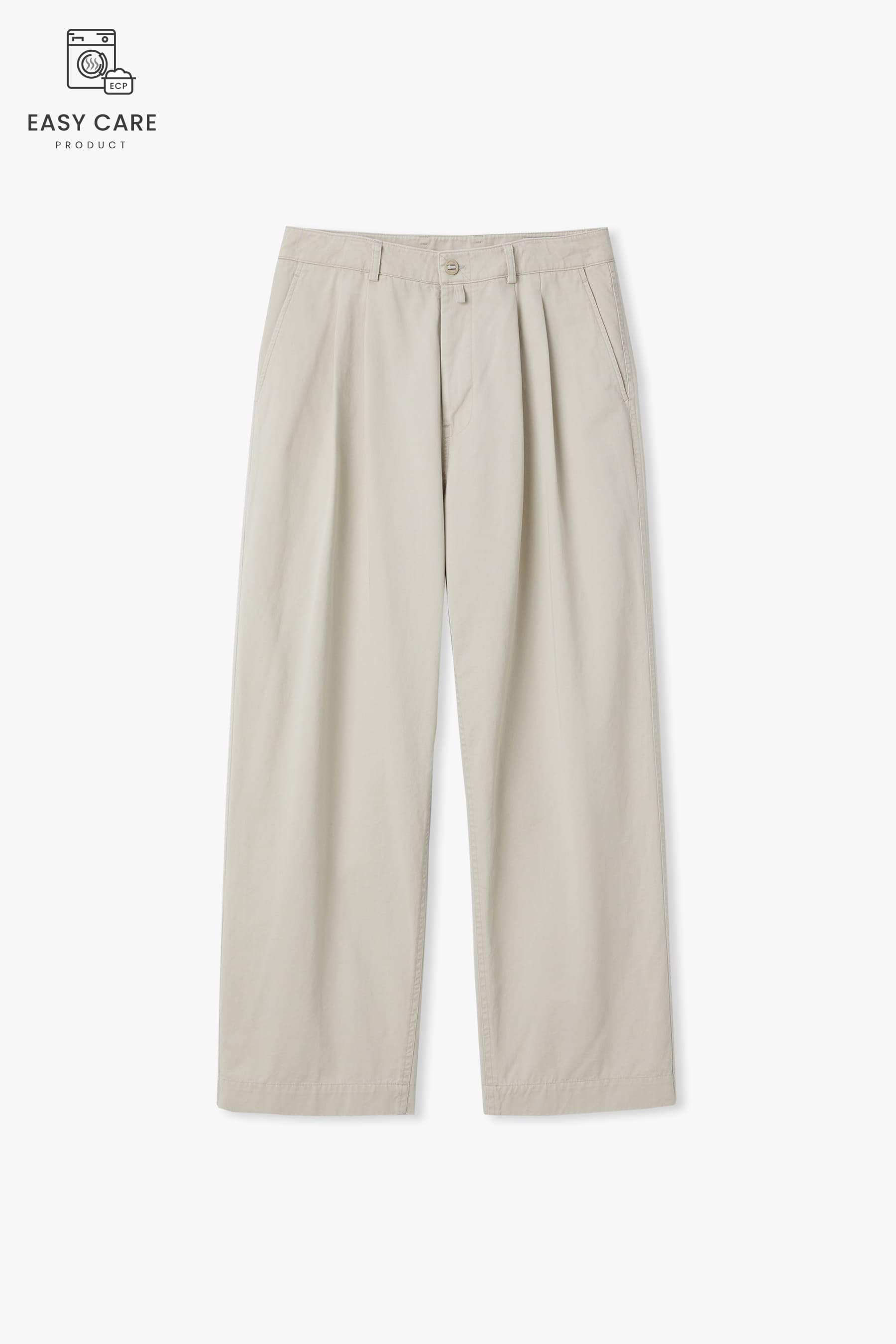 IVORY YRS Y-550 WASHED WIDE CHINO PANTS (ECP GARMENT PROCESS)