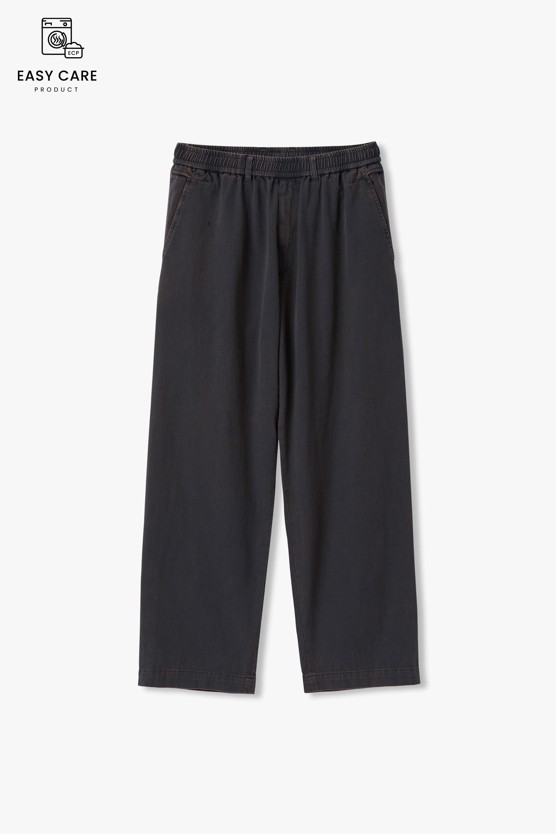 DUSTY NAVY W.L.B WASHED COTTON DRILL EASY PANTS (ECP GARMENT PROCESS)