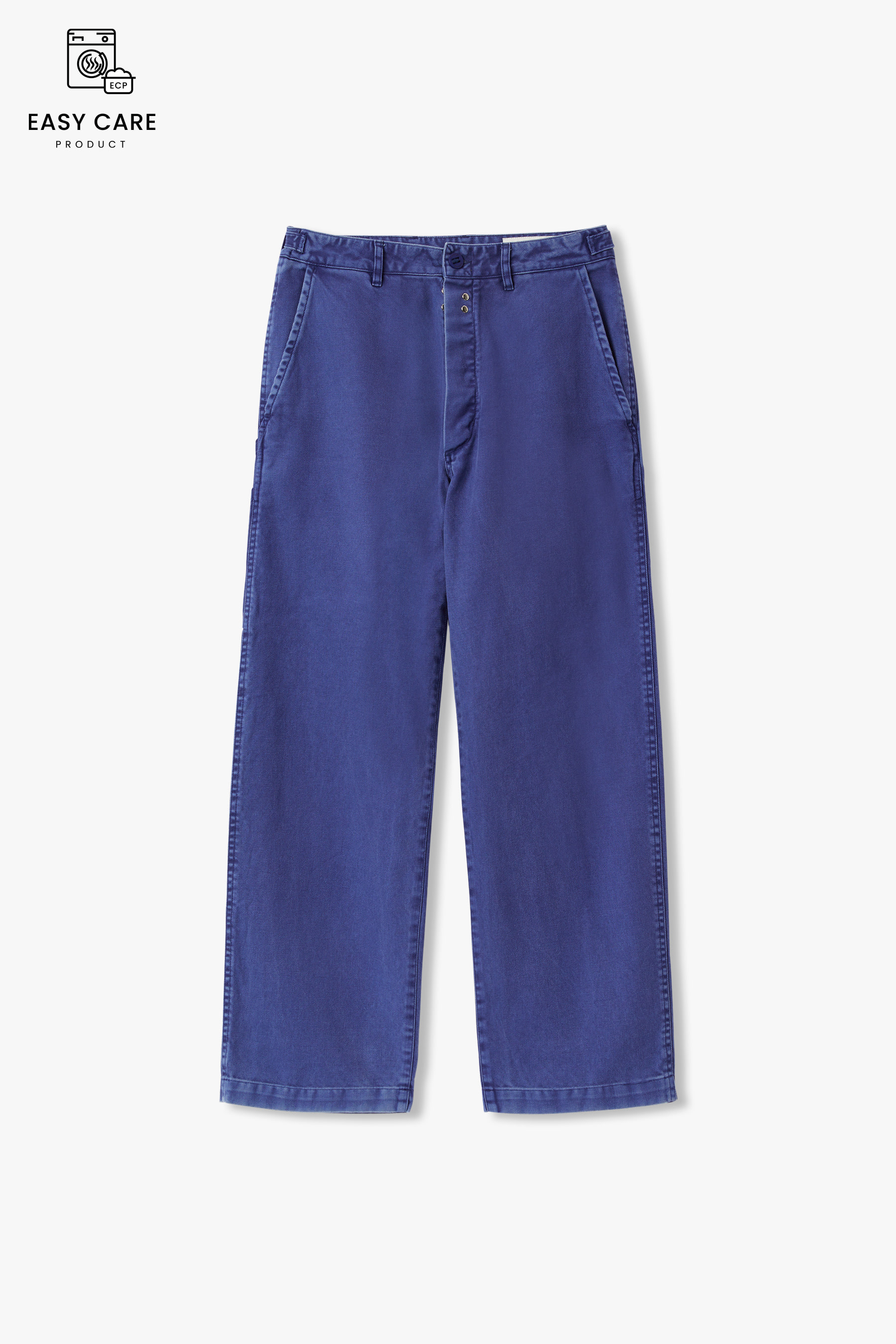 FRENCH BLUE YRS Y-964 ORIGINAL SERGE COTTON WASHED  FRENCH WORK PANTS (ECP GARMENT PROCESS)
